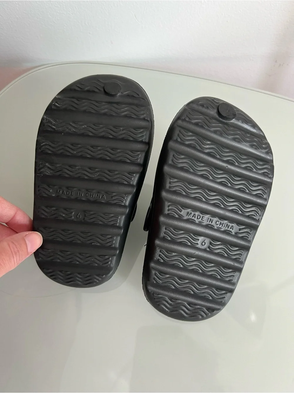 Toddler Black Basketball Clog Sandals, 6